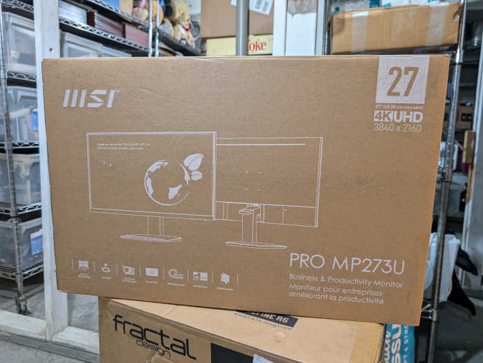 MSI PRO MP273U 27-inch 4K UHD monitor with matte anti-glare finish, vibrant colors, and sharp IPS panel.